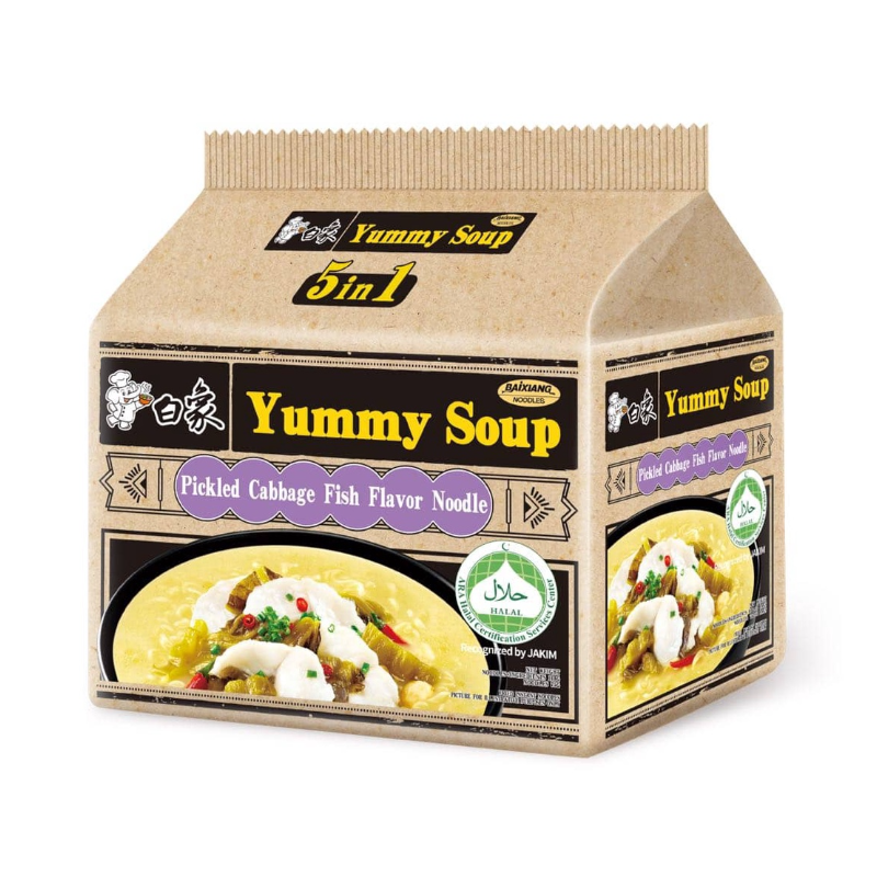 白象金汤酸菜鱼面 118g*5连包