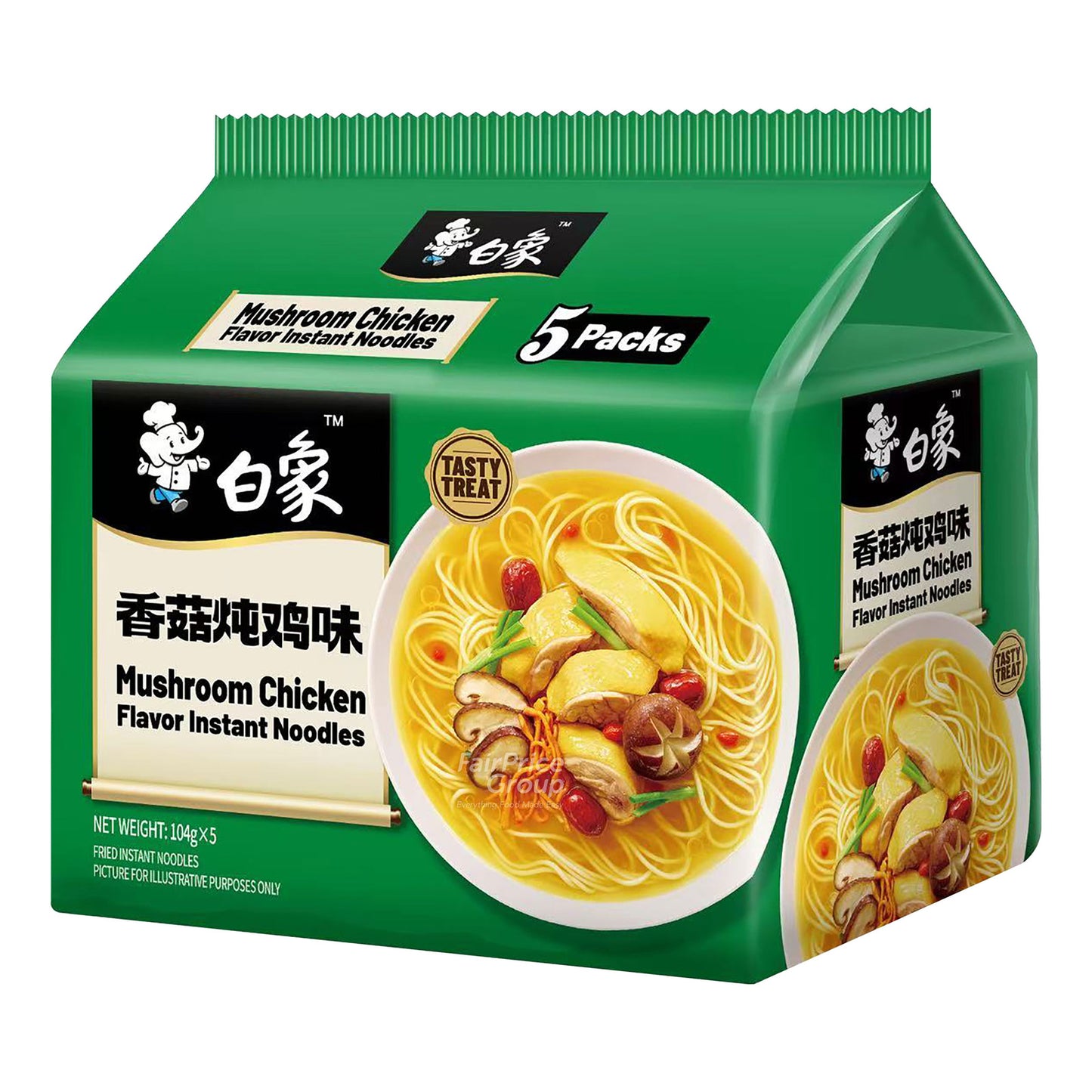 白象 经典香菇炖鸡面 104g*五连包
