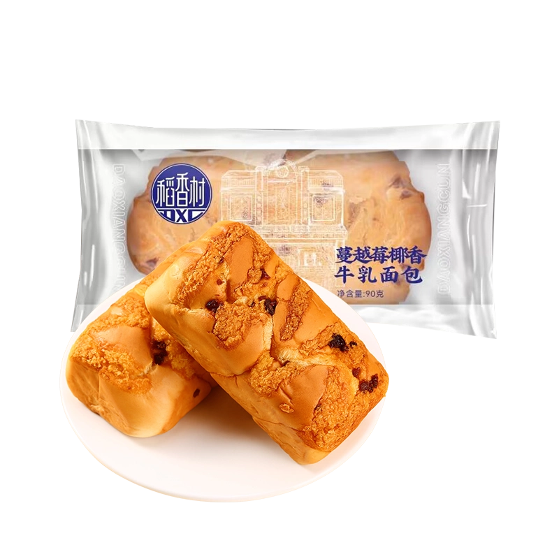 Daoxiangcun Cranberry Coconut Milk Bread 90g