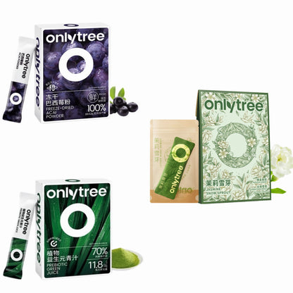 Onlytree 三口味组合（元青汁➕巴西莓粉➕茉莉雪芽￼）