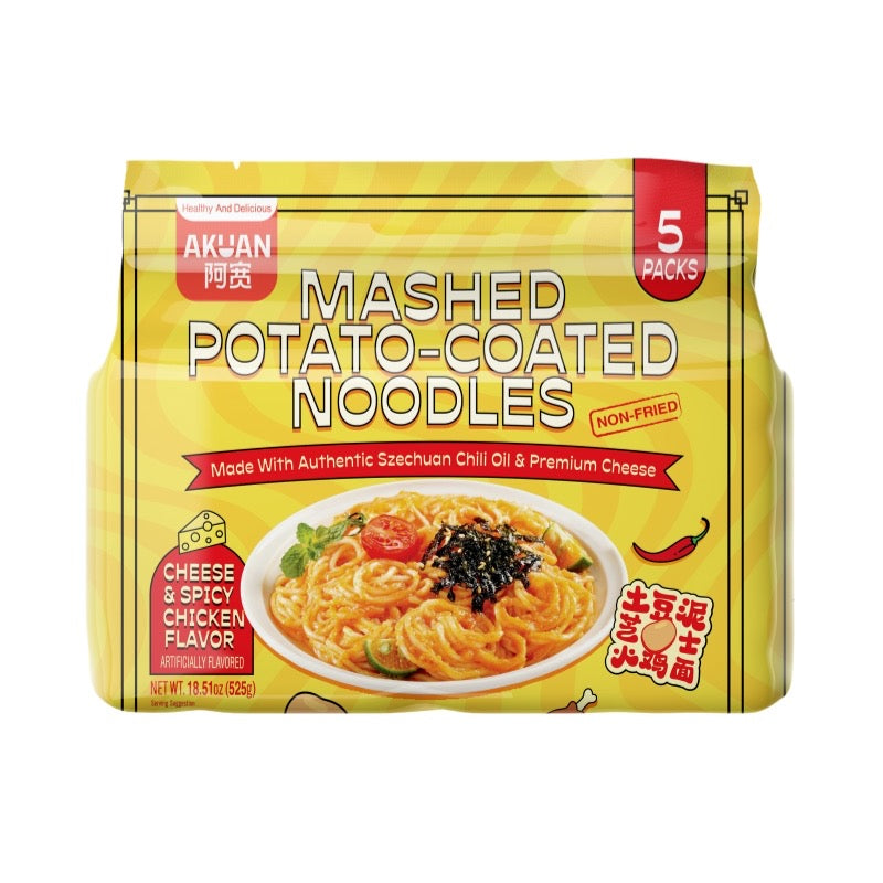 阿宽 土豆泥芝士火鸡面 5连包 525g