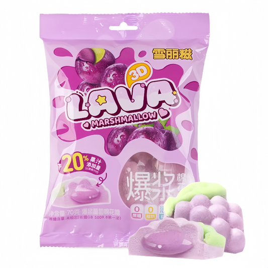 森和园 雪丽糍爆浆棉花糖 葡萄味 70g