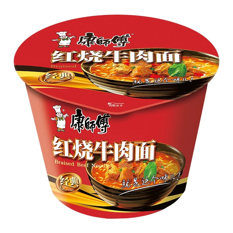 康师傅 红烧牛肉面 桶装 110g