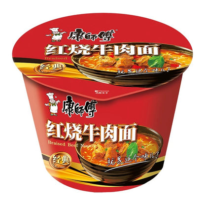 康师傅 红烧牛肉面 桶装 110g