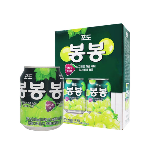 韩国葡萄汁 果肉饮料 238ml*12瓶 一箱装