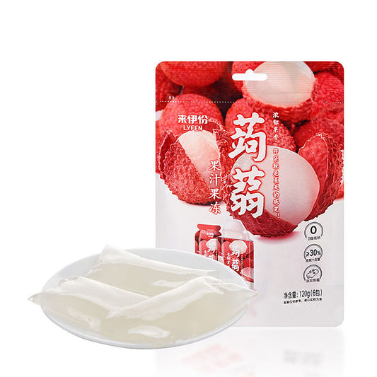 来伊份 蒟蒻果汁果冻 荔枝味 120g（内含6包）