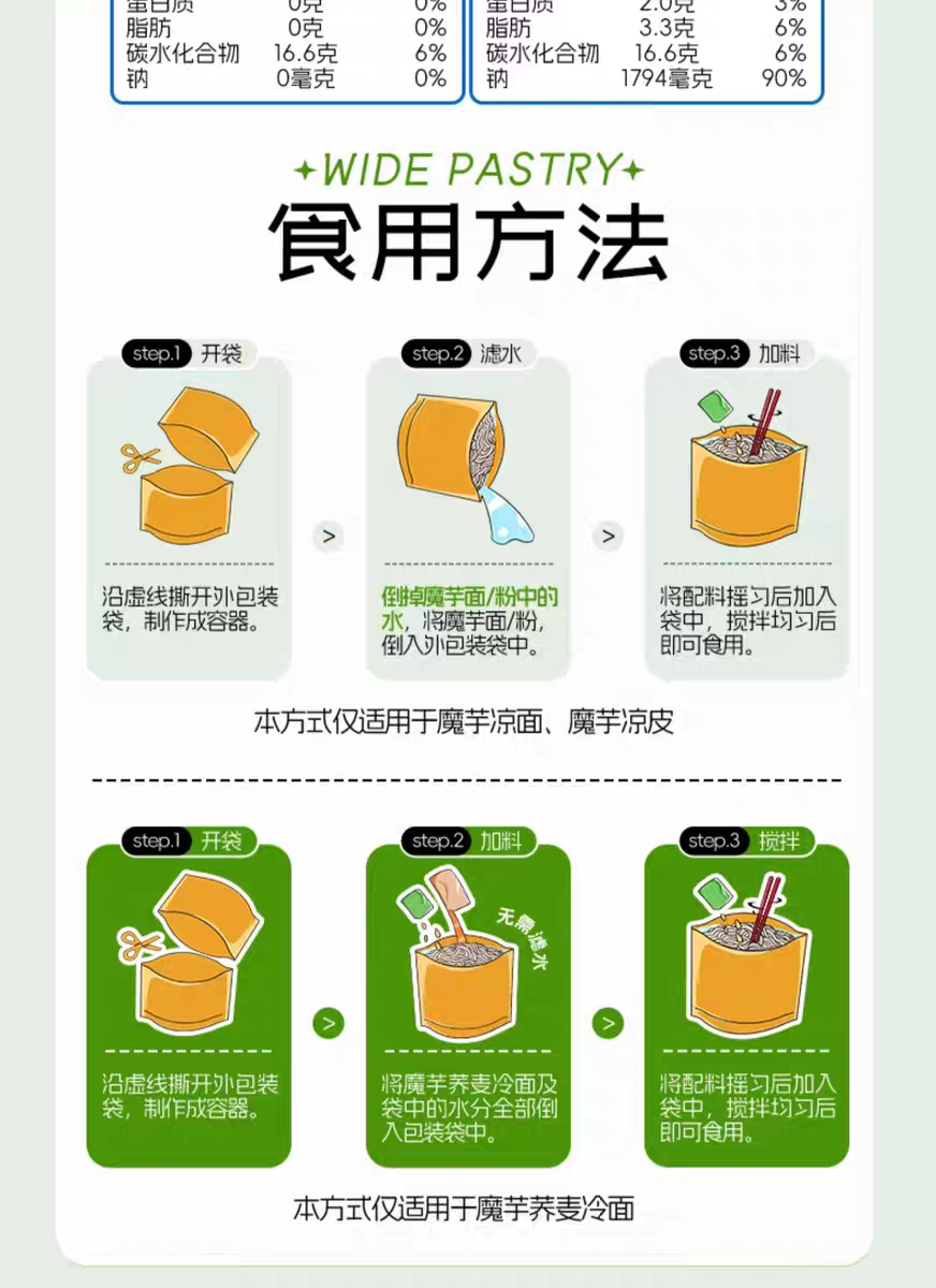 白家 柠檬酸辣魔芋凉皮 265g